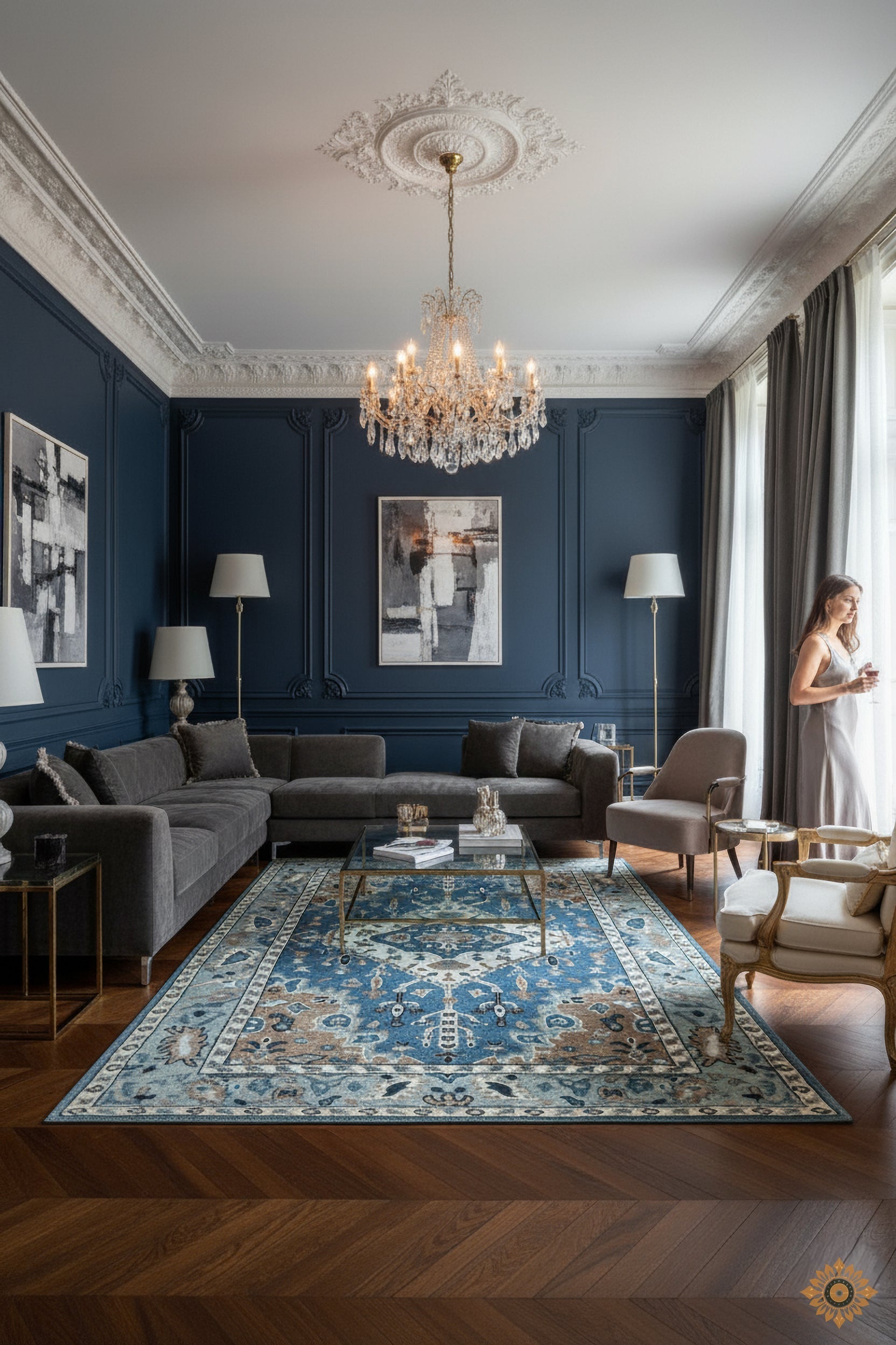 Hand-Tufted Woolen Handmade Area Rug for bed rooms, offices, and dining spaces