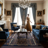 Fusion Weave Hand-Tufted on Durrie woolen rug for bed rooms, offices, and dining spaces with all over geometric lattice