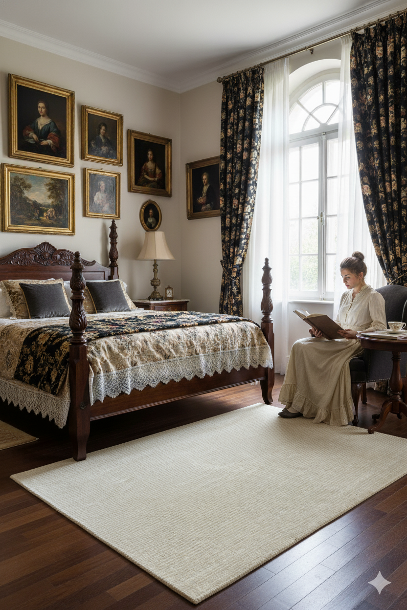 Textured Ivory Gleam Solid Hand-Loom Viscose Handmade Rug for Modern Bed Room