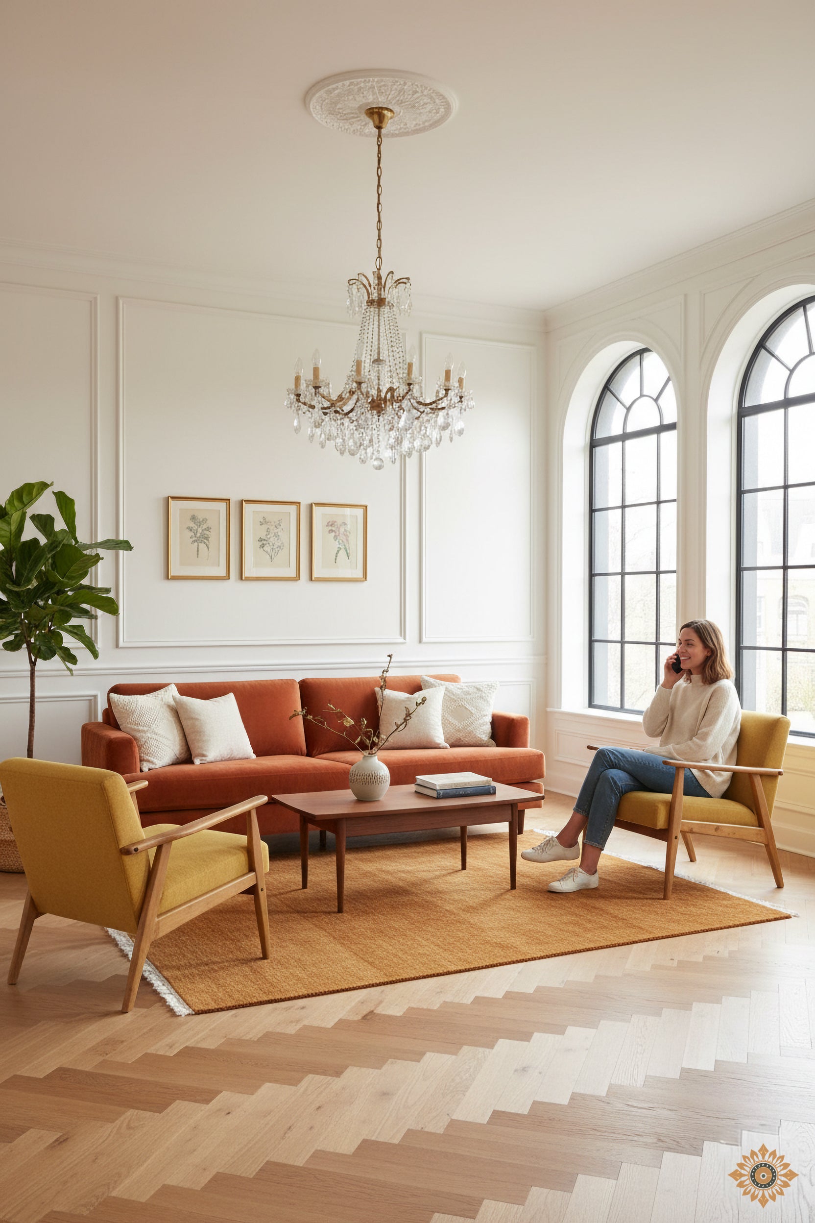 Textured Pattern Brown Hand-Knotted Indian Wool Handmade Rug for living rooms, offices, and dining spaces