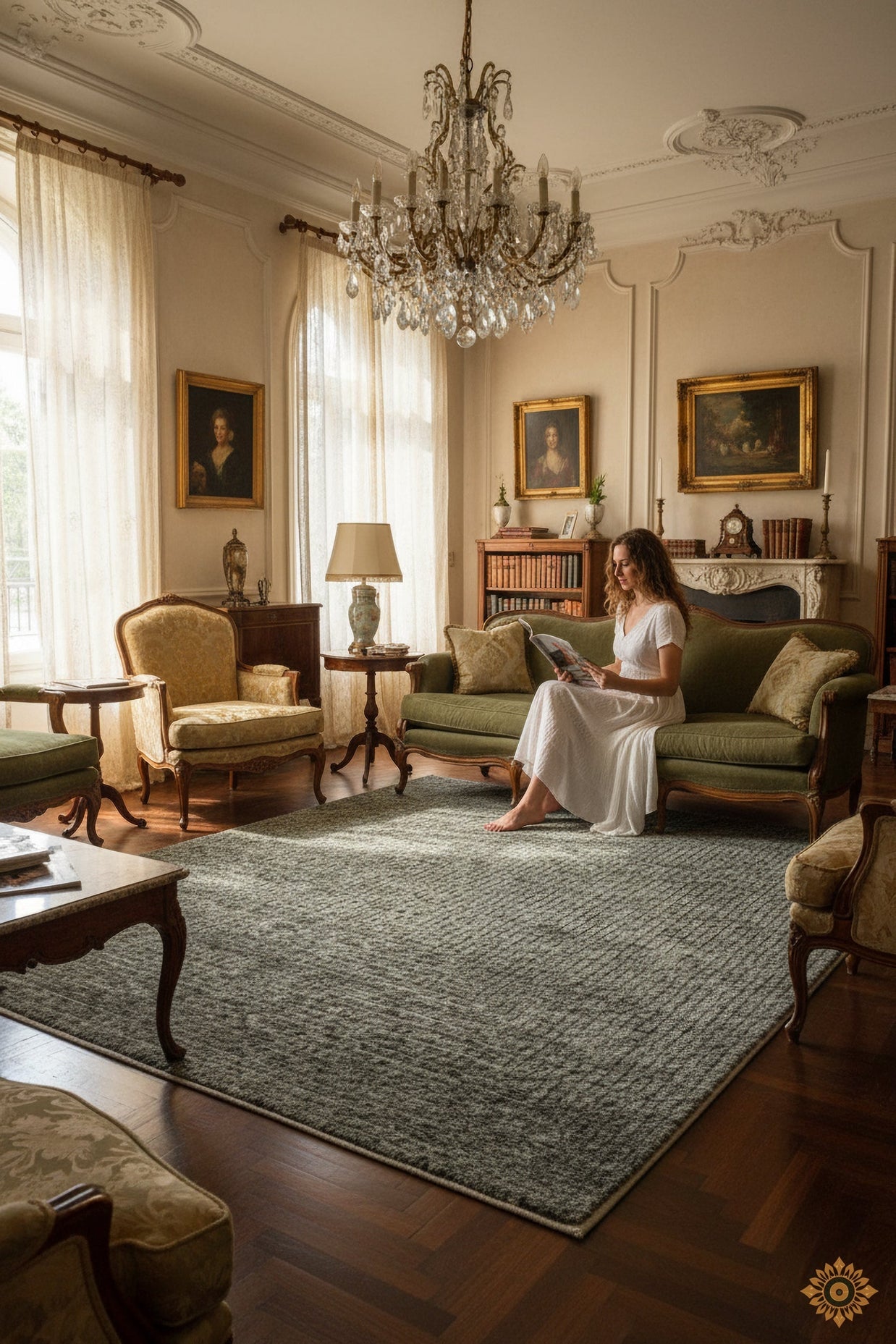 Textured Grey Hand-Knotted Indian Wool Handmade Rug for living rooms, offices, and dining spaces