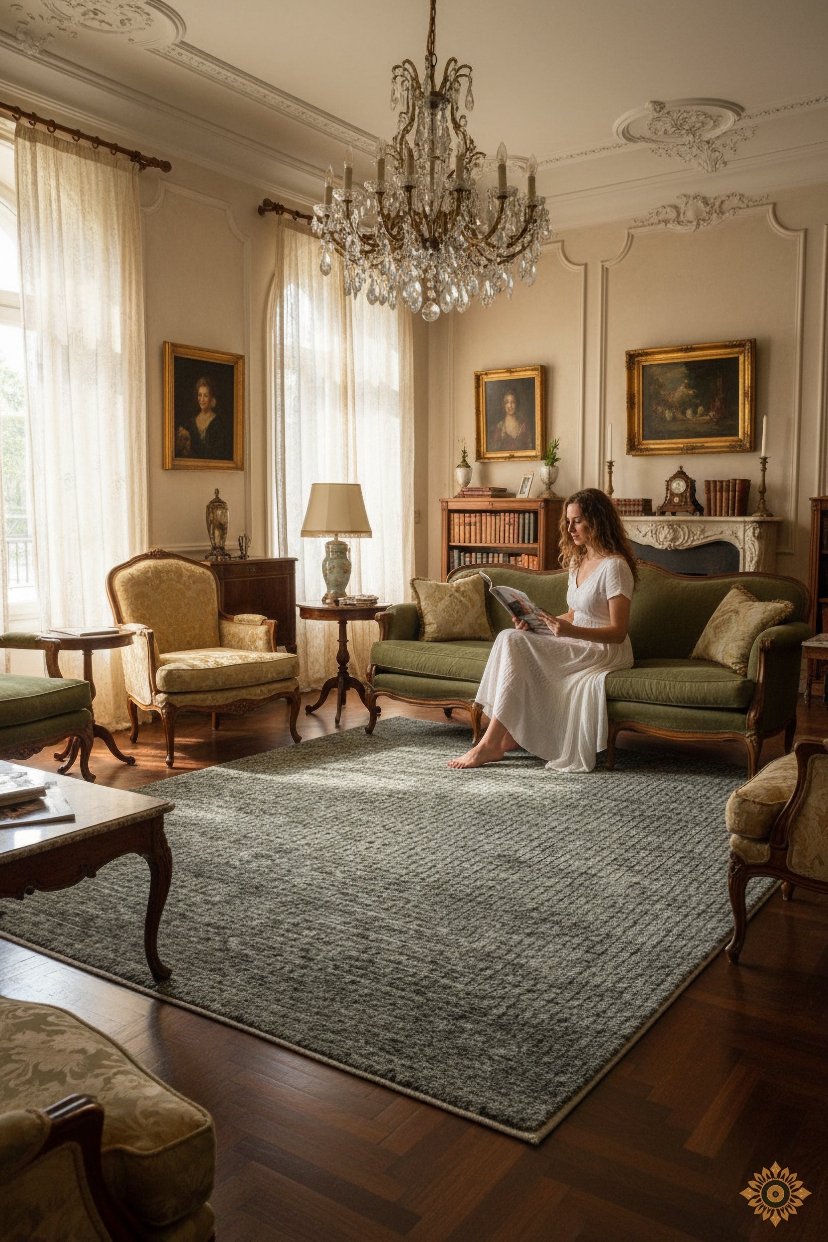 Textured Grey Hand-Knotted Indian Wool Handmade Rug for living rooms, offices, and dining spaces