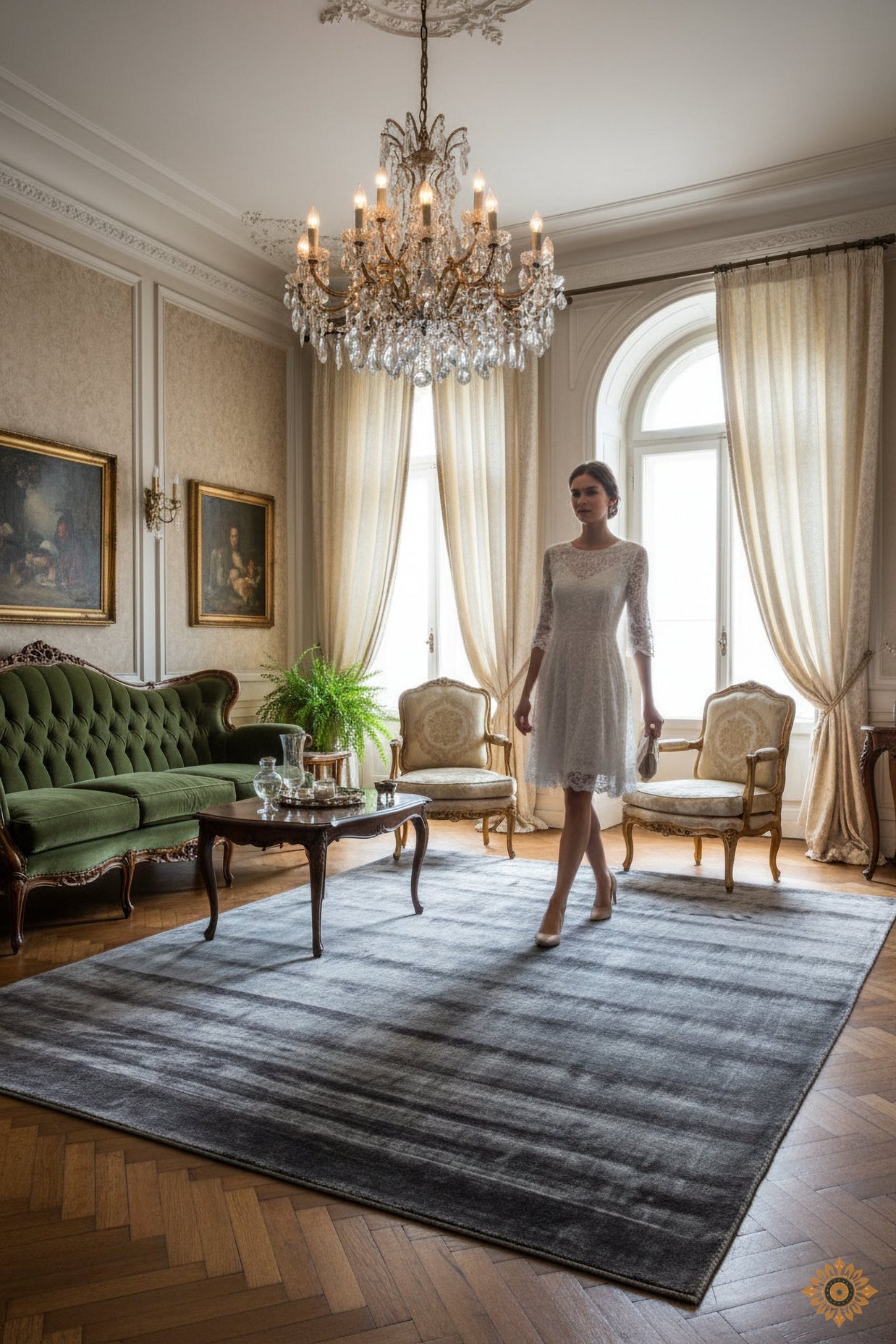 Textured Rug with Wavy Pattern Hand-Loom Viscose Handmade Rug for bed rooms, offices, and dining spaces. 