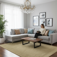 Wheat Gold Texture Hand-Woven Soumak Wool Rug for Bed Rooms, Offices and Dining Rooms