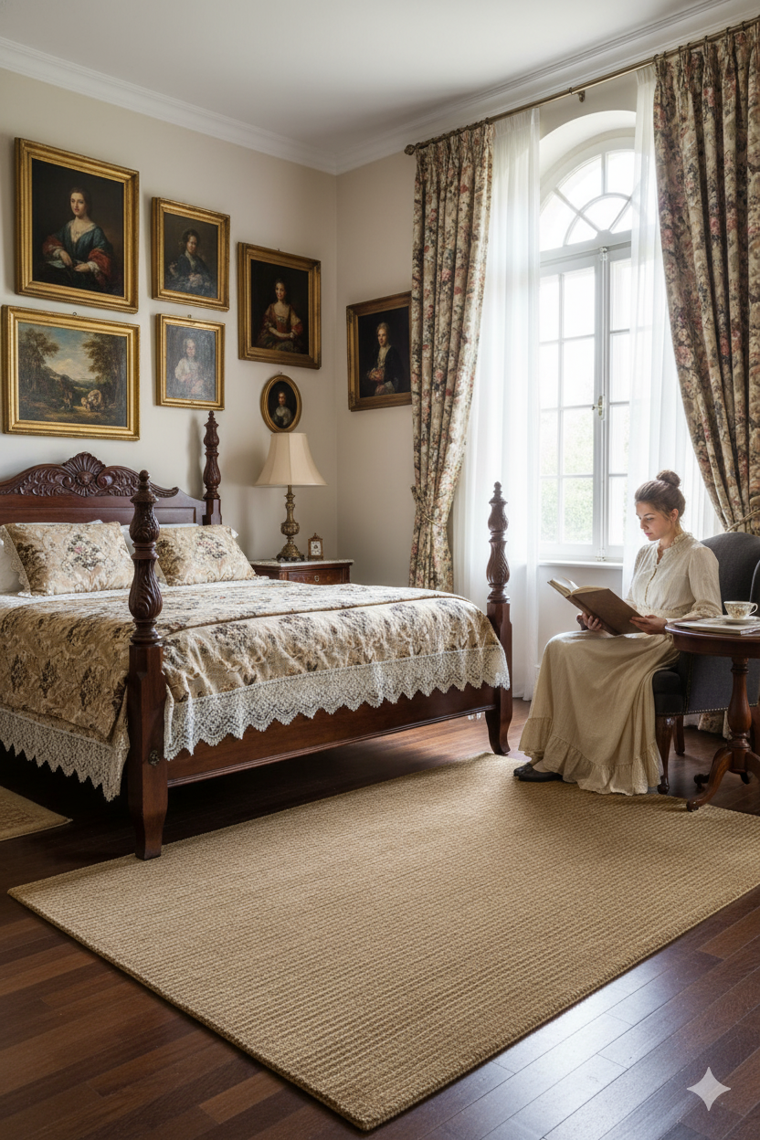 Golden Saffron Solid Hand-Loom Viscose Rug for Bedroom