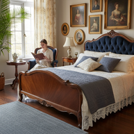 Textured Grey Solid Hand-Loom Viscose Rug for Bed Room