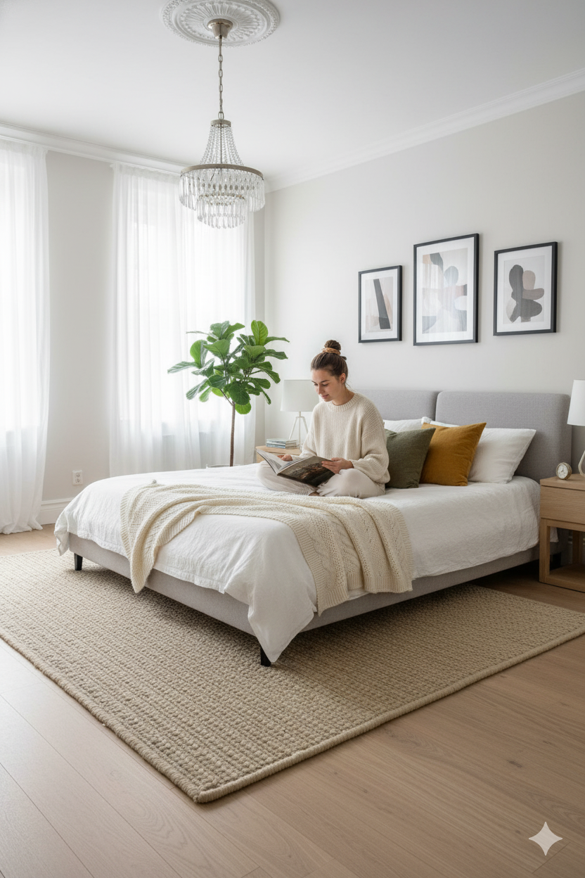 Beige Texture Hand-Woven Soumak woolen rug for bed rooms, offices, and dining spaces. 