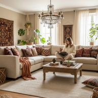 Textured Ivory Gleam Solid Hand-Loom Viscose Handmade Rug for Modern Living Room