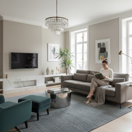 Textured Grey Solid Hand-Loom Viscose Rug for Living Room