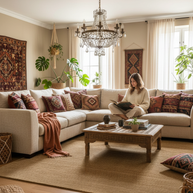 Golden Saffron Solid Hand-Loom Viscose Rug for Living Room