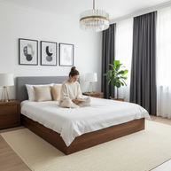 Beige Texture Hand-Woven Soumak woolen rug for bed rooms, offices, and dining spaces. 