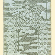 Luxury Ivory/Cream Hand-Tufted Woolen Rug for bed rooms, offices, and dining spaces with Geometric Pattern