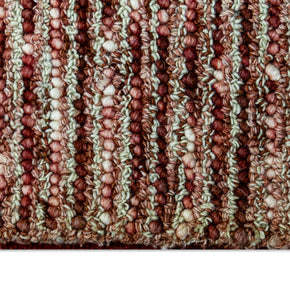 Detail shot of Textured Hand-Tufted Woolen Handmade Rug for bed rooms, offices, and dining spaces. 