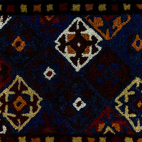 Detail Shot of Fusion Weave Hand-Tufted on Durrie Woolen rug for living room, bed rooms, offices with Geometric Lattice