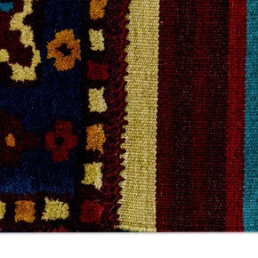 Detail Shot of Fusion Weave Hand-Tufted on Durrie Woolen rug for living room, bed rooms, offices with Geometric Lattice