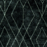 Detail Shot of Black Hand-Tufted Woolen Handmade Rug for bed rooms, offices, and dining spaces.