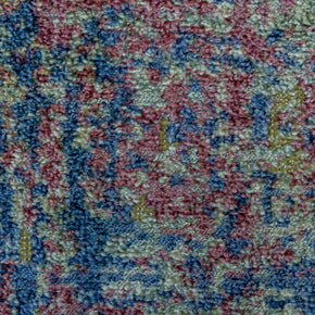 Detail Shot of Multicoloured Hand-Loom Printed Viscose Handmade Rug for bed rooms, offices, and dining spaces. 