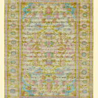 Floral Pattern HandKnotted Handcarded Wool Handmade Rug for bed rooms, offices, and dining spaces