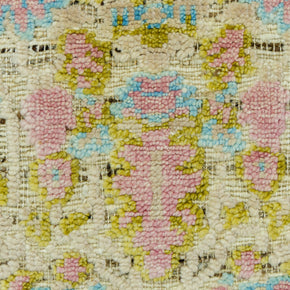 Detail Shot of Floral Pattern HandKnotted Handcarded Wool Handmade Rug for bed rooms, offices, and dining spaces