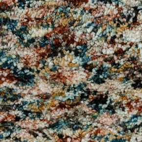 Detail Shot of Multicolour Textuted Hand-Loom Woolen Handmade Rug for bed rooms, offices, and dining spaces. 