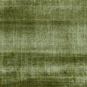 Detail Shot of Textured Green Hand-Loom Viscose Handmade Printed Rug for bed rooms, offices, and dining spaces