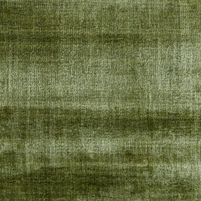 Detail Shot of Textured Green Hand-Loom Viscose Handmade Printed Rug for bed rooms, offices, and dining spaces
