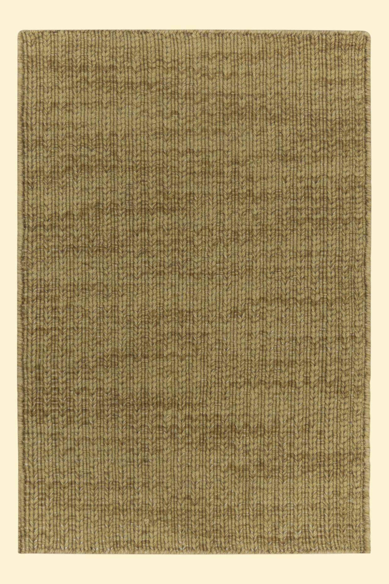 Wheat Gold Texture Hand-Woven Soumak Wool Rug for Bed Rooms, Offices and Dining Rooms