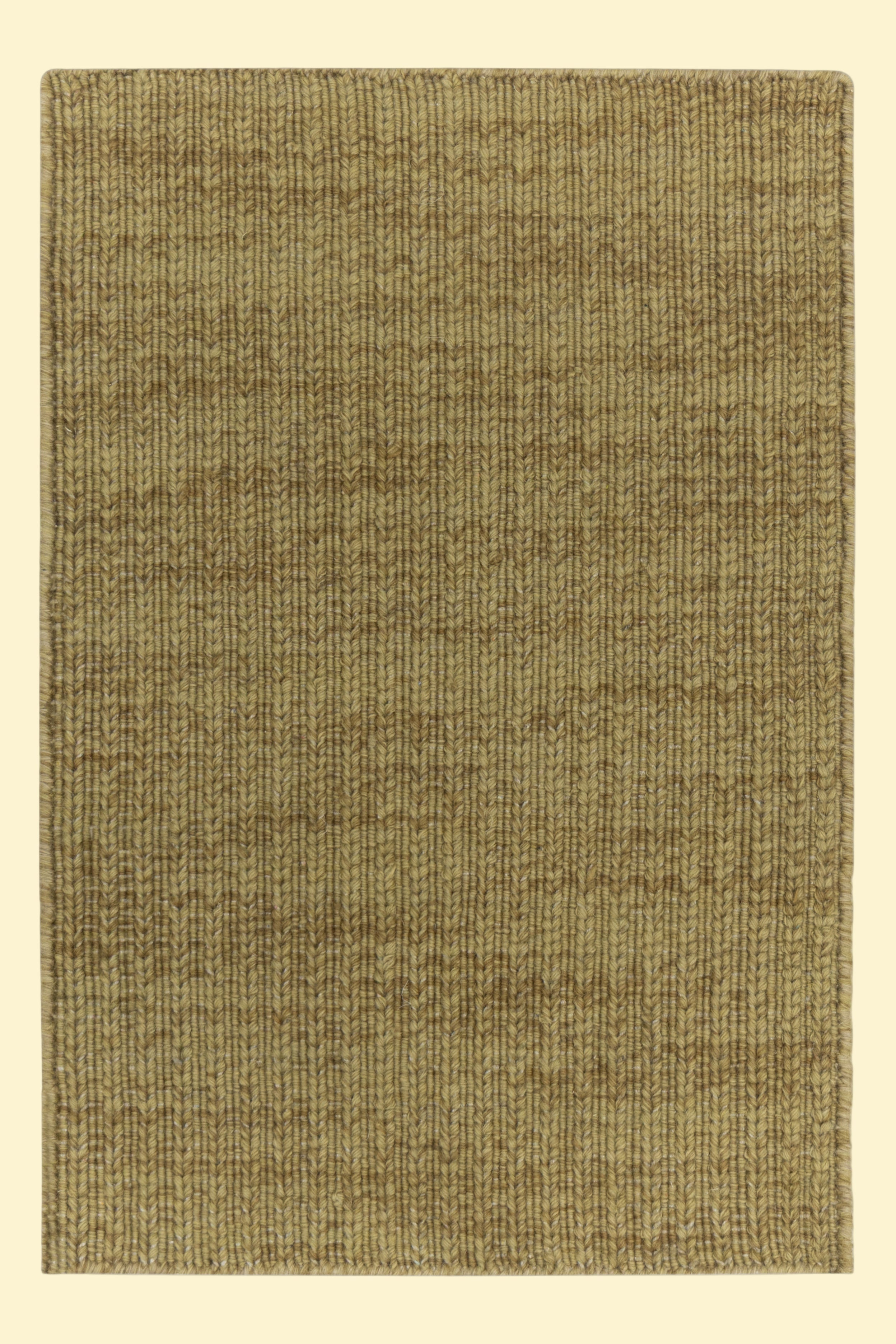 Wheat Gold Texture Hand-Woven Soumak Wool Rug for Bed Rooms, Offices and Dining Rooms