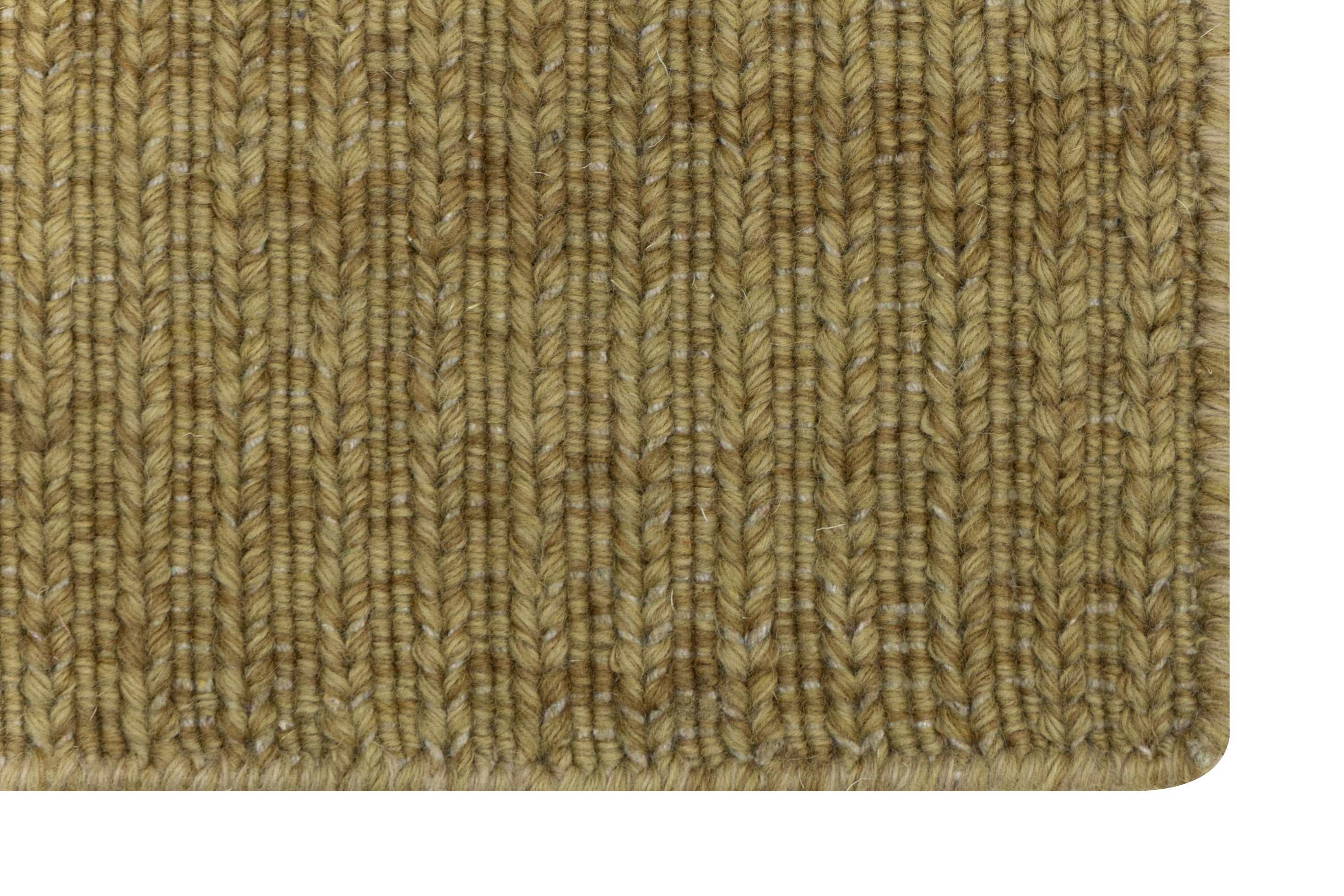 Wheat Gold Texture Hand-Woven Soumak Wool Rug for Bed Rooms, Offices and Dining Rooms