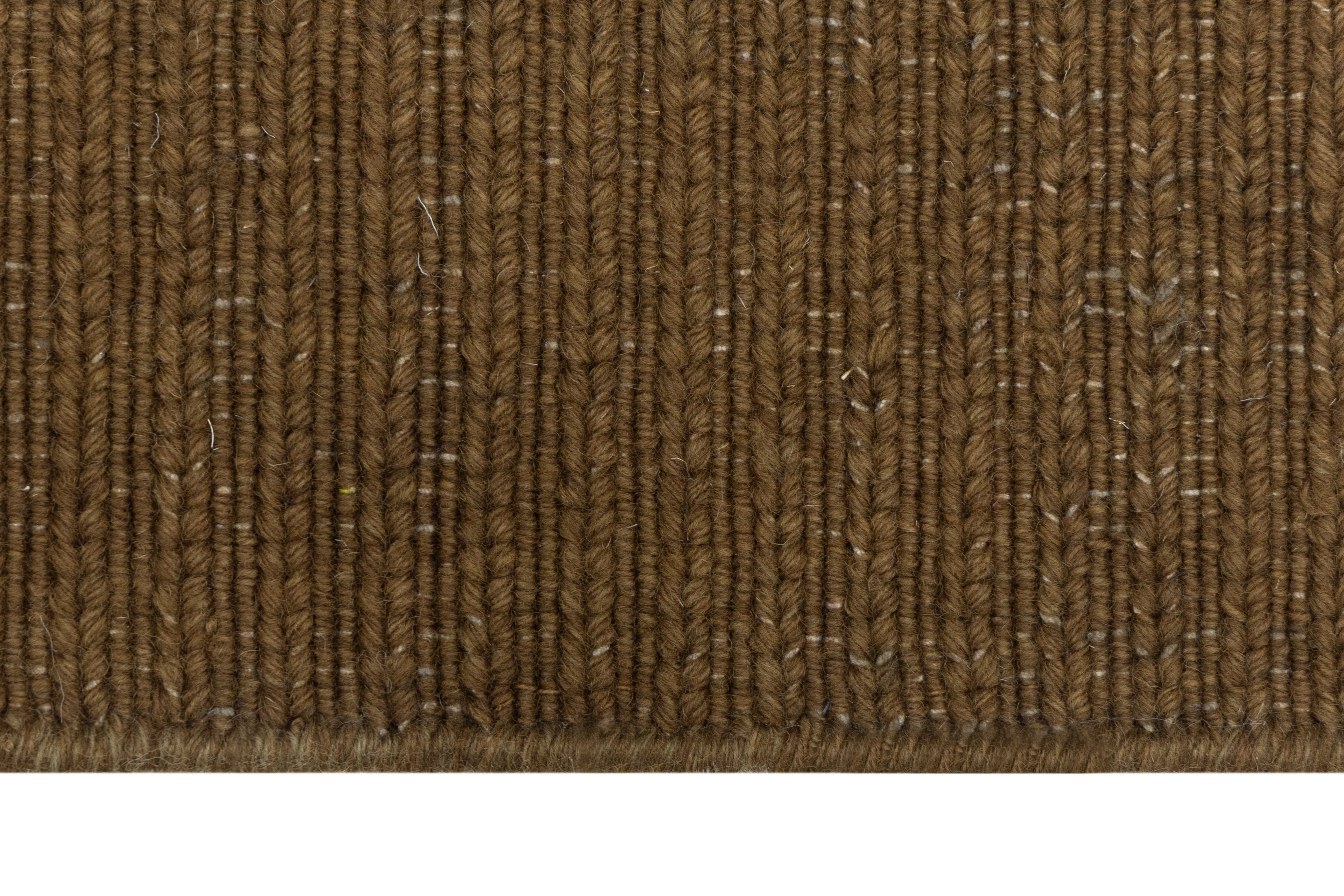Brown Texture Hand-Woven Soumak woolen rug for bed rooms, offices, and dining spaces. 