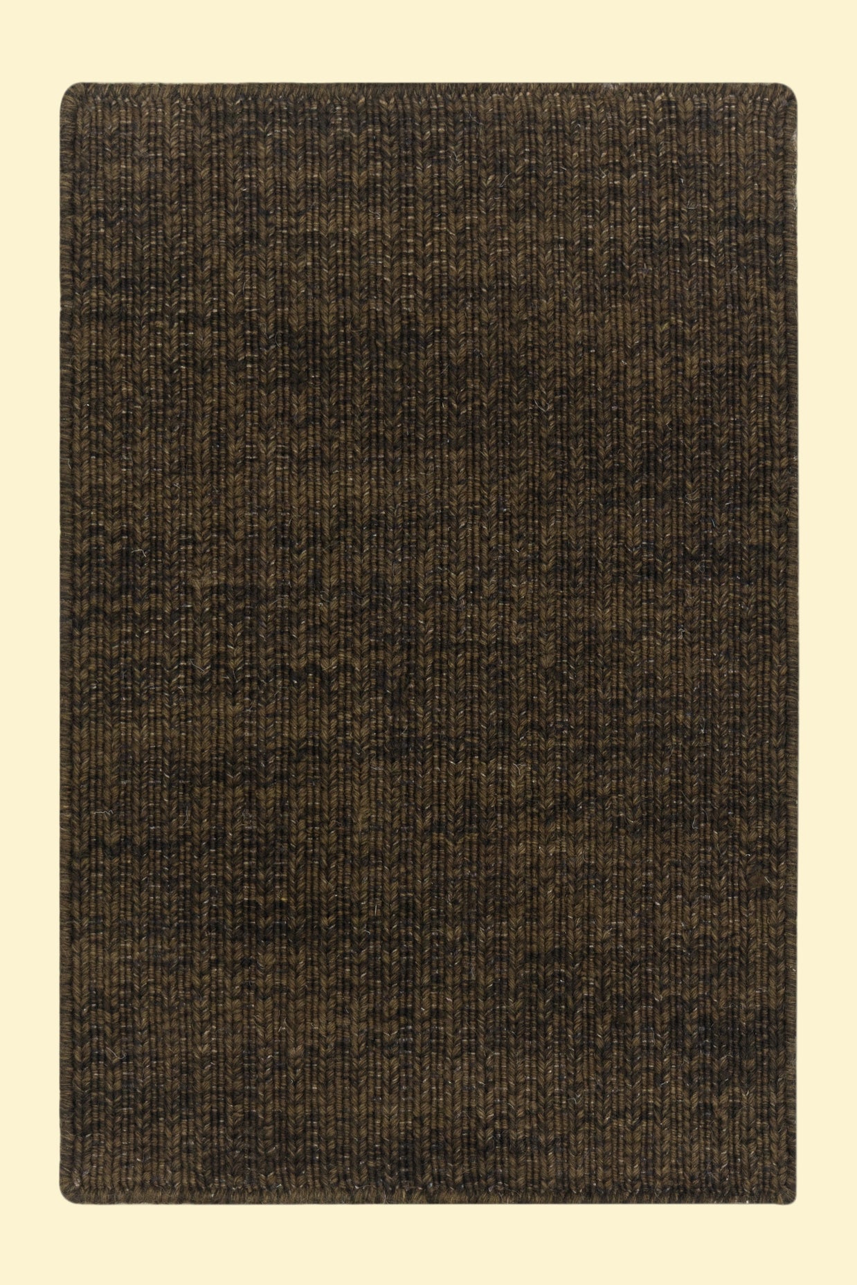Brown Texture Hand-Woven Soumak woolen rug for bed rooms, offices, and dining spaces. 