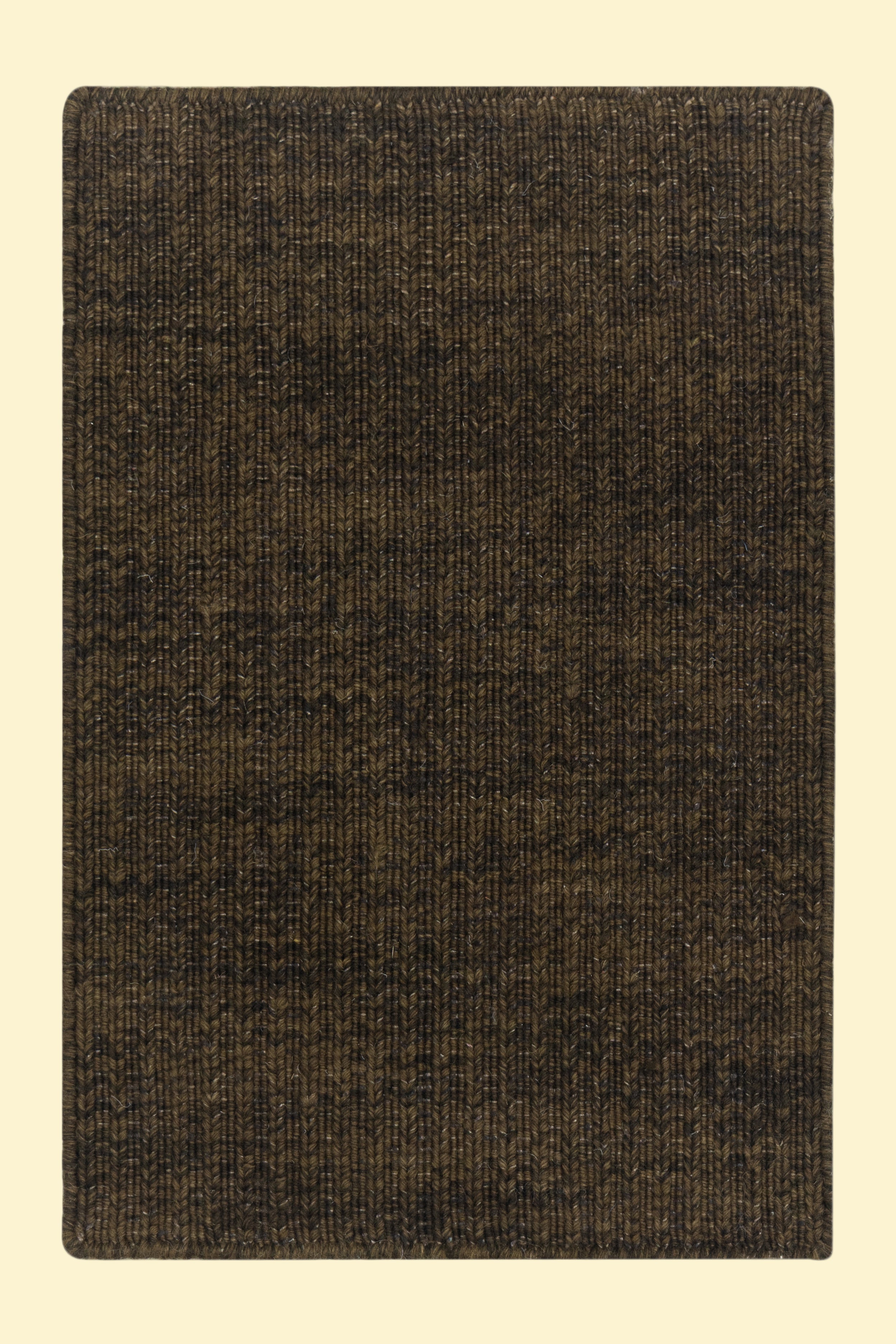 Brown Texture Hand-Woven Soumak woolen rug for bed rooms, offices, and dining spaces. 