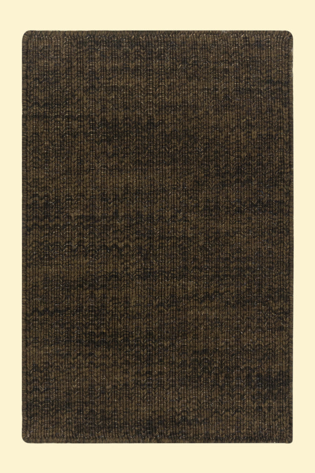 Brown Texture Hand-Woven Soumak woolen rug for bed rooms, offices, and dining spaces. 