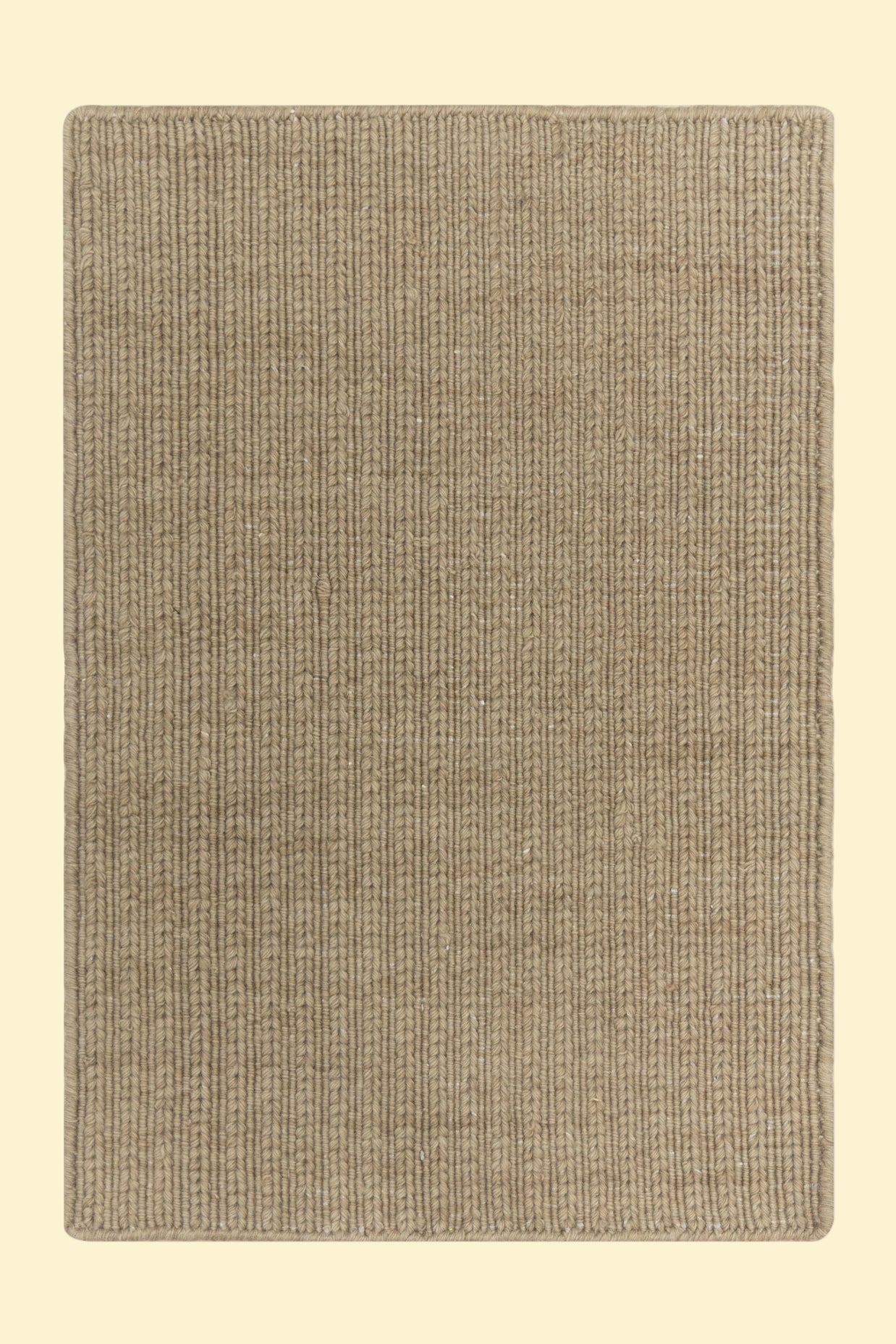 Beige Texture Hand-Woven Soumak woolen rug for bed rooms, offices, and dining spaces. 