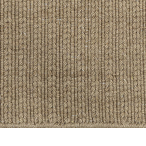 Close-up of Beige Texture Hand-Woven Soumak woolen rug for bed rooms, offices, and dining spaces. 