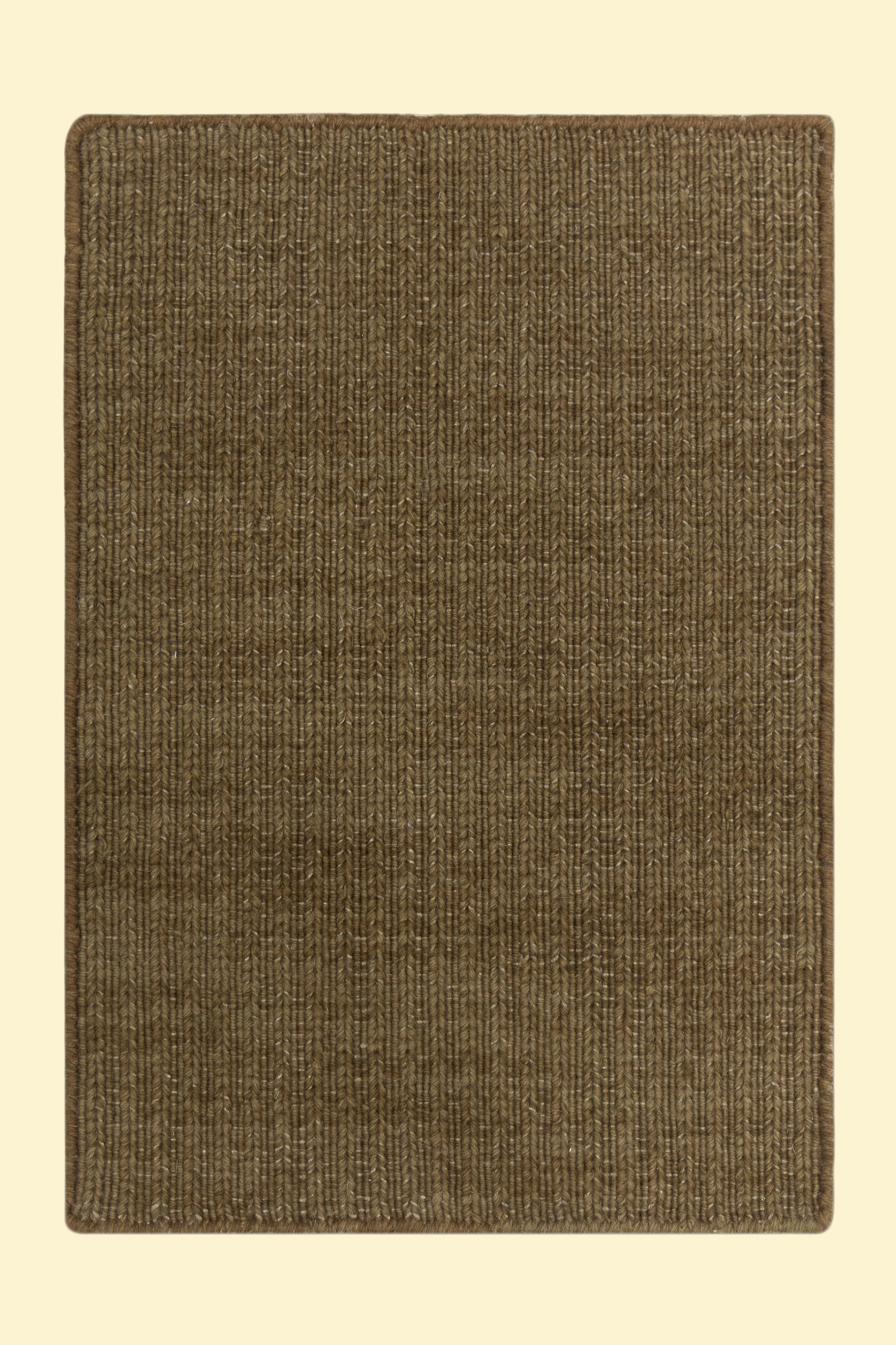 Brown Texture Hand-Woven Soumak woolen rug for bed rooms, offices, and dining spaces. 