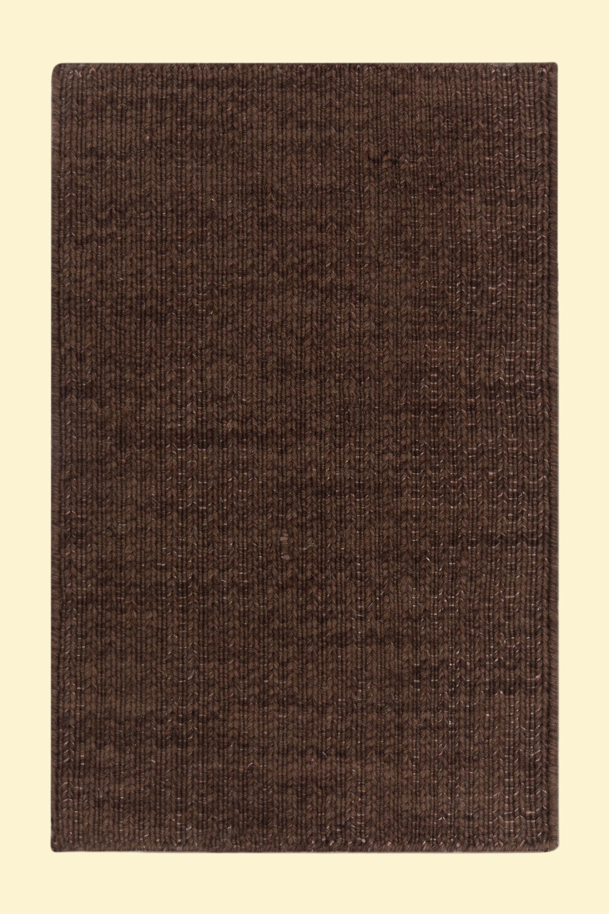 Brown Texture Hand-Woven Soumak woolen rug for bed rooms, offices, and dining spaces. 