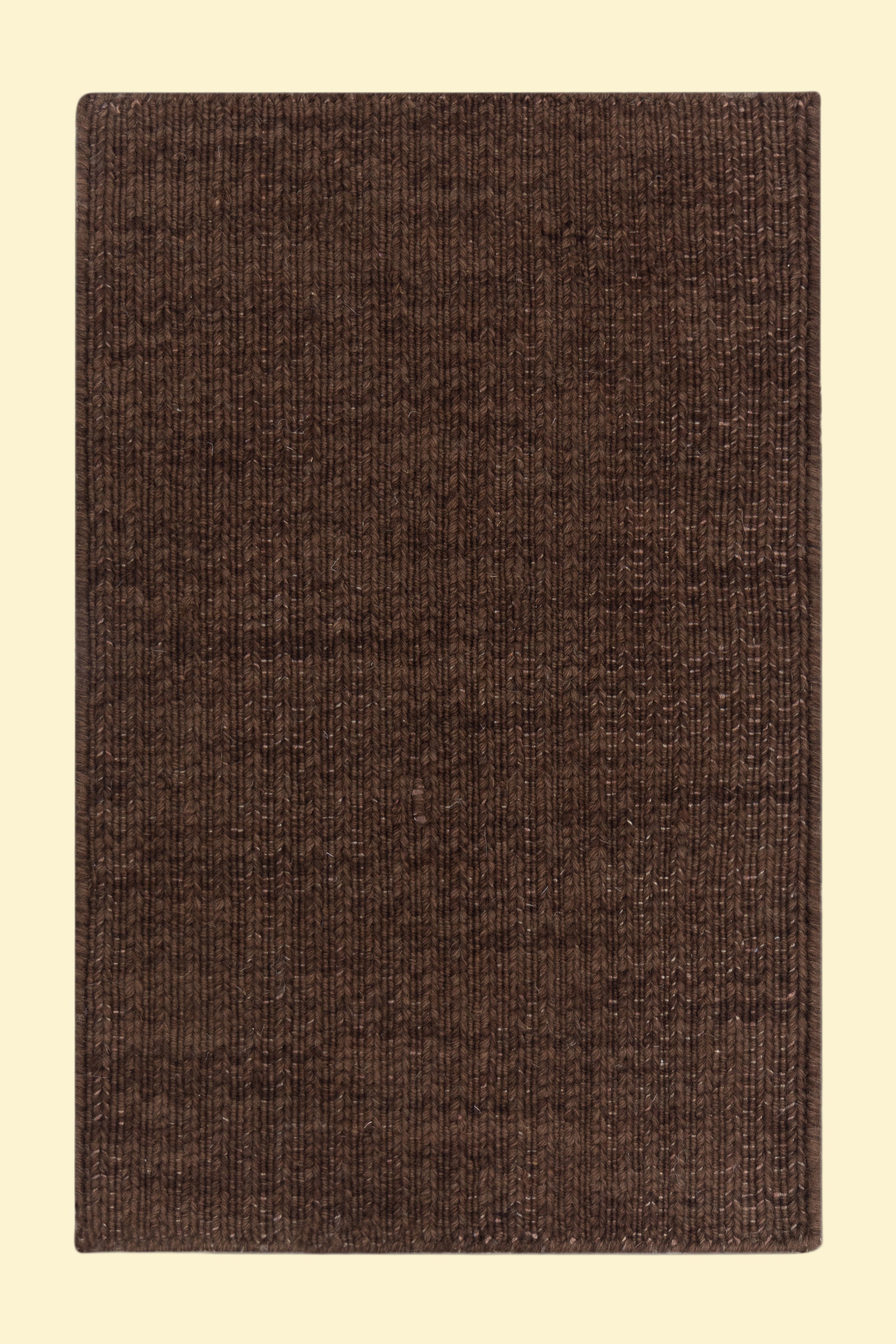 Brown Texture Hand-Woven Soumak woolen rug for bed rooms, offices, and dining spaces. 