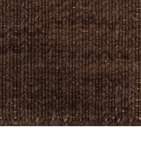 Close-up of Brown Texture Hand-Woven Soumak woolen rug for bed rooms, offices, and dining spaces. 