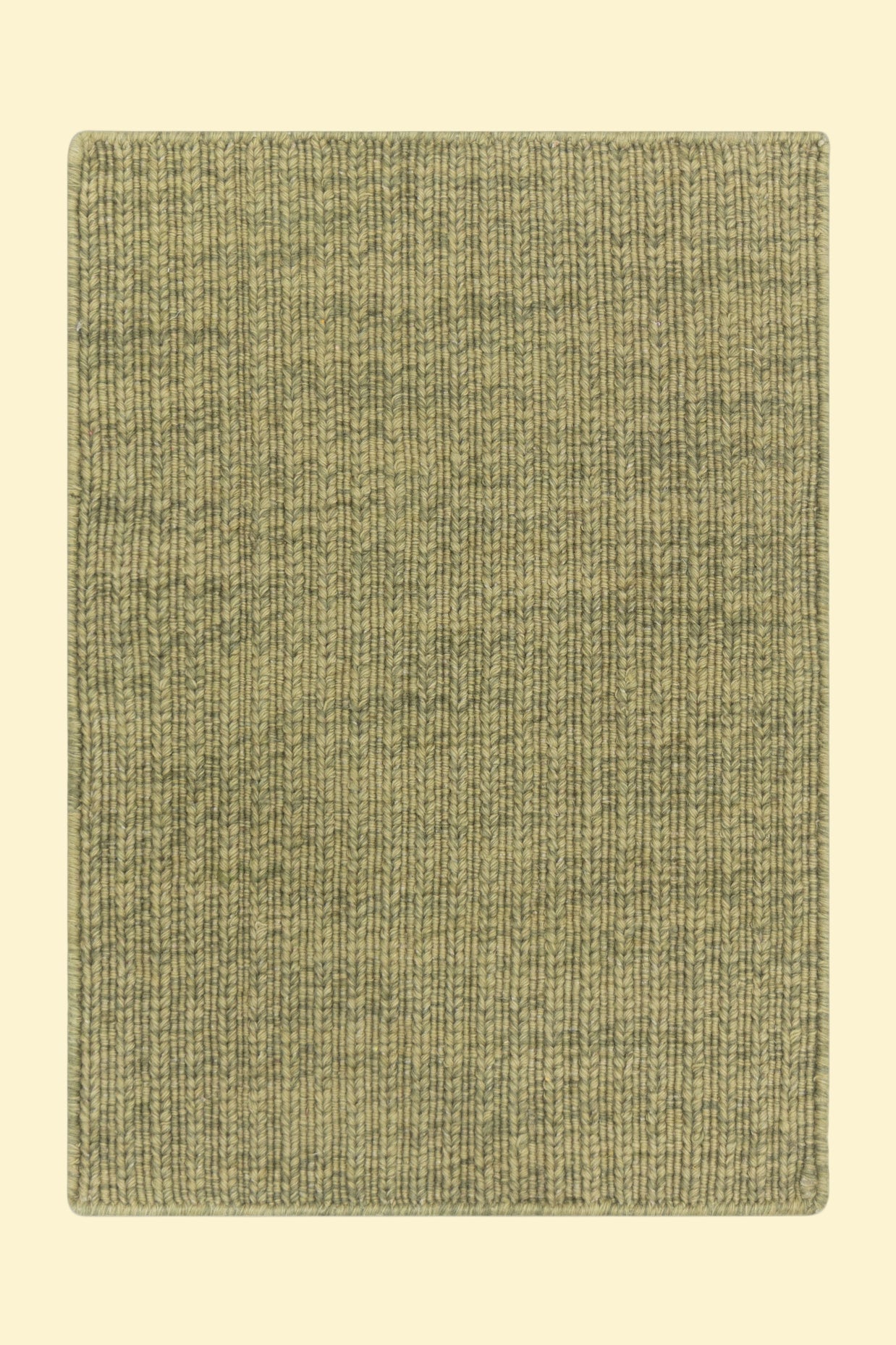 Green Texture Hand-Woven Soumak woolen rug for bed rooms, offices, and dining spaces. 