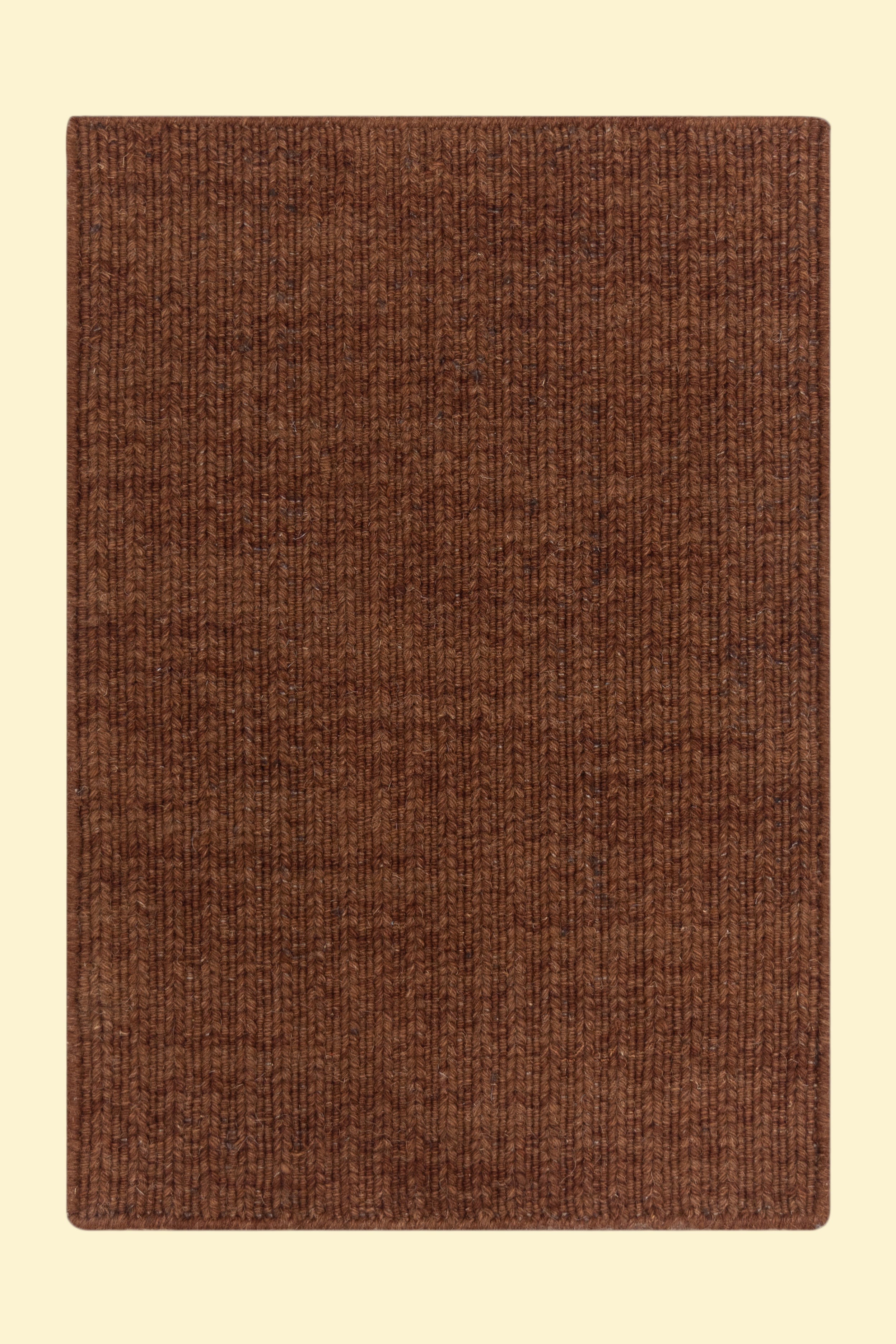 Brown Texture Hand-Woven Soumak woolen rug for bed rooms, offices, and dining spaces. 