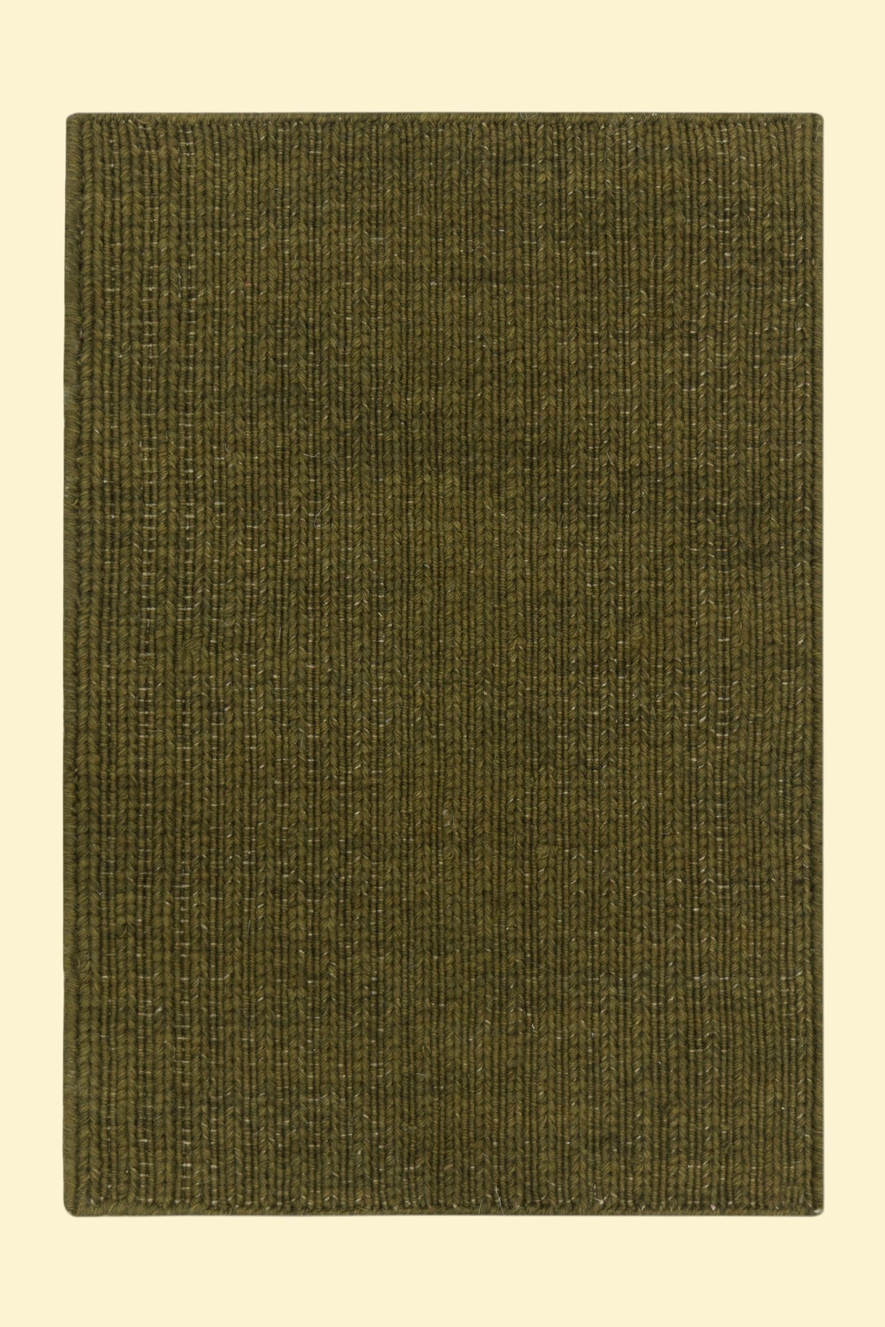 Green Texture Hand-Woven Soumak woolen rug for bed rooms, offices, and dining spaces. 