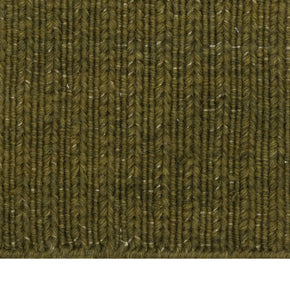 Close-up of Green Texture Hand-Woven Soumak woolen rug for bed rooms, offices, and dining spaces. 