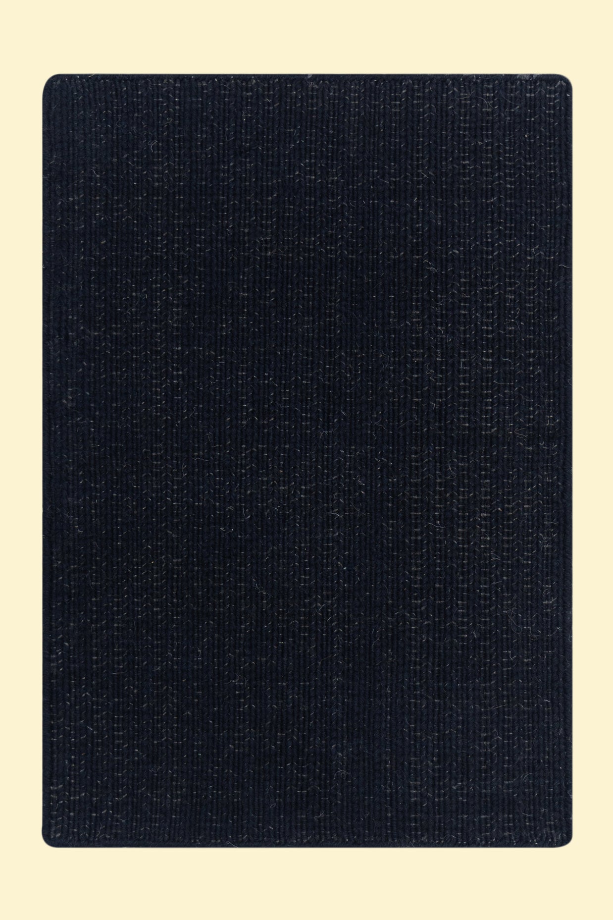 Solid Black Texture Hand-Woven Soumak woolen rug for bed rooms, offices, and dining spaces. 