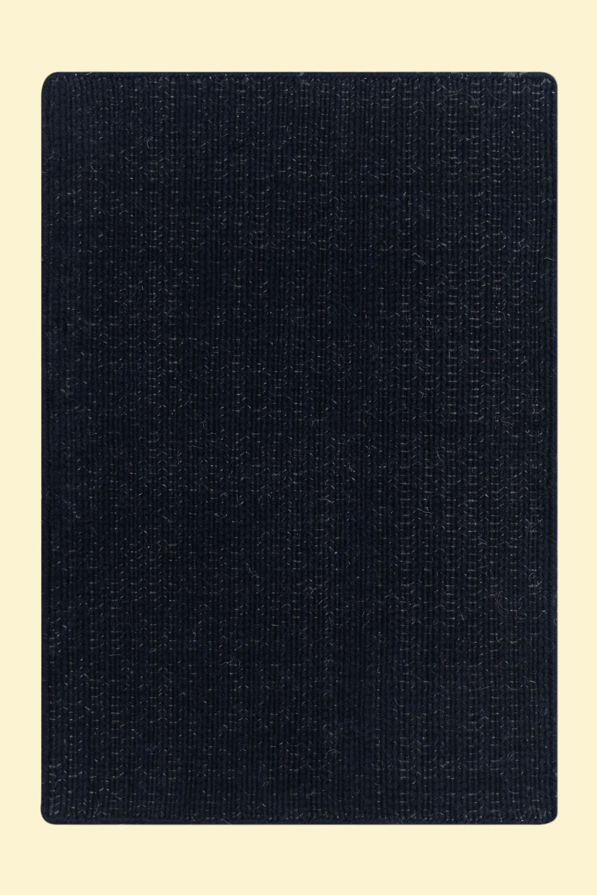 Solid Black Texture Hand-Woven Soumak woolen rug for bed rooms, offices, and dining spaces. 