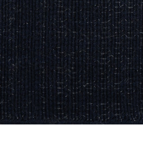 Close-up of Solid Black Texture Hand-Woven Soumak woolen rug for bed rooms, offices, and dining spaces. 