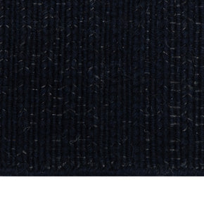 Close-up of Solid Black Texture Hand-Woven Soumak woolen rug for bed rooms, offices, and dining spaces. 