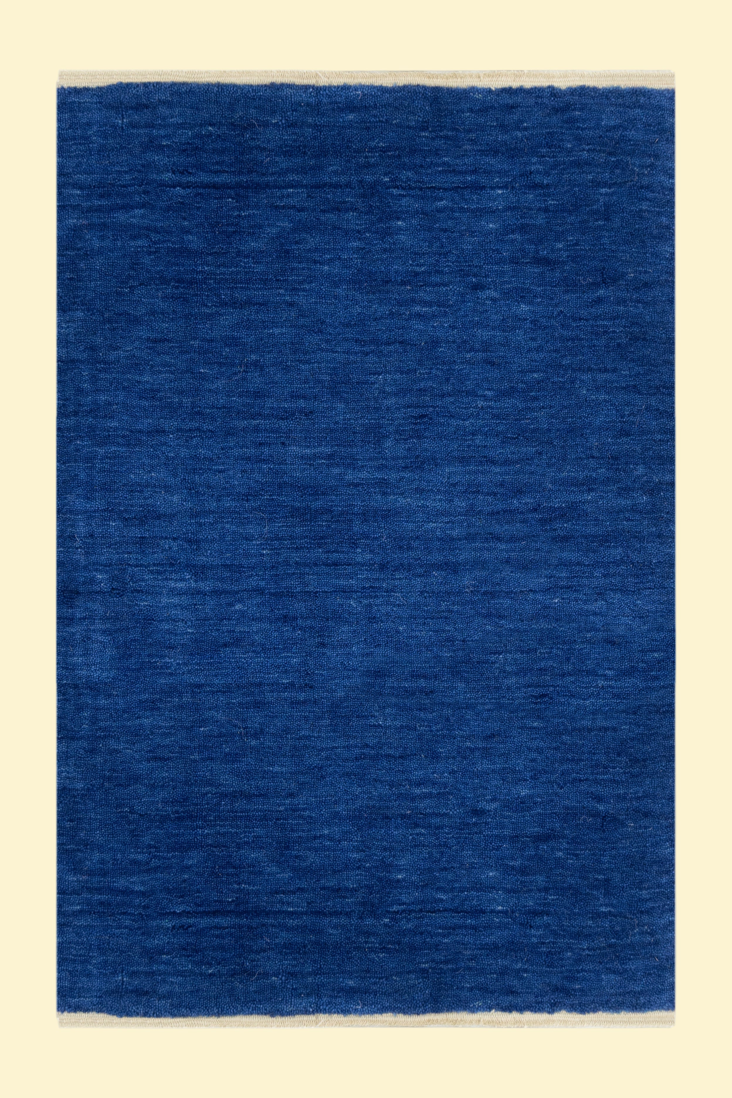 Royal Indigo Textured  Solid Hand-Loom Woolen Rug for Master Bedroom, Offices and Dining Room