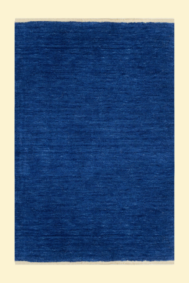 Royal Indigo Textured  Solid Hand-Loom Woolen Rug for Master Bedroom, Offices and Dining Room