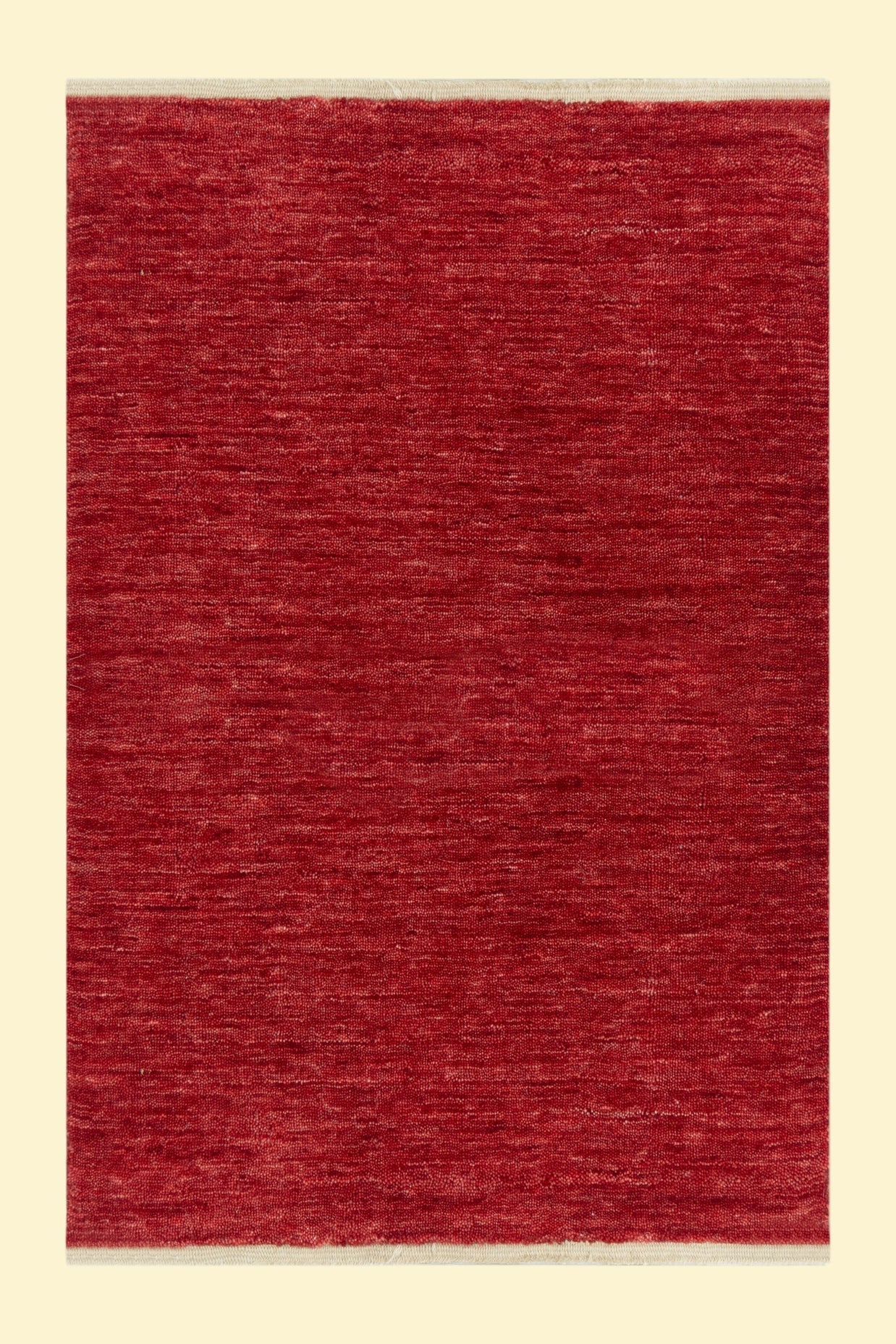 Red Textured Hand-Loom Woolen Handmade Rug for Master Bedroom, Offices and Dining Room